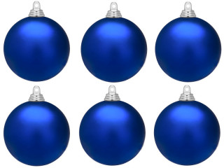christmas ball B1 matt blue, Ø 8cm, 6 pcs.