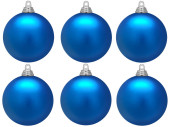 Weihnachtskugel B1 matt eisblau, Ø 8cm, 6 Stück