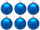boule de Noël B1 mat bleu glacé, Ø 8cm, 6 pcs.