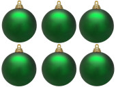 boule de Noël B1 mat vert, Ø 8cm, 6 pcs.