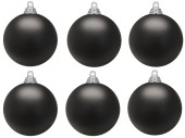 boule de Noël B1 mat noir, Ø 8cm, 6 pcs.