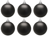 Weihnachtskugel B1 matt schwarz, Ø 8cm, 6 Stück
