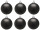 christmas ball B1 matt black, Ø 8cm, 6 pcs.