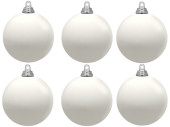 boule de Noël B1 mat blanc, Ø 8cm, 6 pcs.