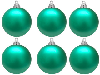 christmas ball B1 mat mint, Ø 8cm, 6 pcs.