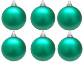 christmas ball B1 mat mint, Ø 8cm, 6 pcs.