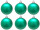 Weihnachtskugel B1 matt mint, Ø 8cm, 6 Stück
