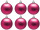 Weihnachtskugel B1 matt cerise, Ø 8cm, 6 Stück