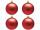 Weihnachtskugel B1 matt rot, Ø 10cm, 4 Stück