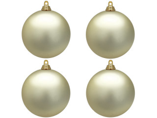 boule de Noël B1 matt champagne, Ø 10cm, 4 pcs.