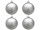boule de Noël B1 mat argenté, Ø 10cm, 4 pcs.