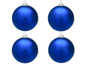 christmas ball B1 matt blue, Ø 10cm, 4 pcs.