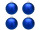 boule de Noël B1 mat bleu, Ø 10cm, 4 pcs.