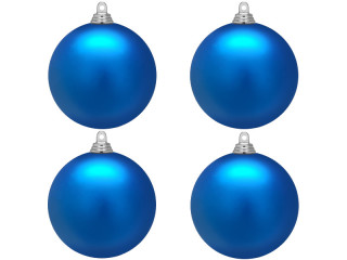 Weihnachtskugel B1 matt eisblau, Ø 10cm, 4 Stück