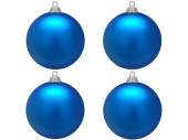 christmas ball B1 mat ice-blue, Ø 10cm, 4 pcs.