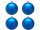 boule de Noël B1 mat bleu glacé, Ø 10cm, 4 pcs.