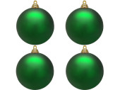 christmas ball B1 mat green, Ø 10cm, 4 pcs.