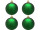 Weihnachtskugel B1 matt grün, Ø 10cm, 4 Stück