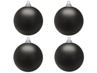 Weihnachtskugel B1 matt schwarz, Ø 10cm, 4 Stück