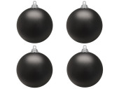 christmas ball B1 matt black, Ø 10cm, 4 pcs.