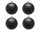 Weihnachtskugel B1 matt schwarz, Ø 10cm, 4 Stück