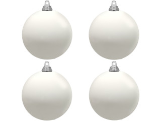 Weihnachtskugel B1 matt weiss, Ø 10cm, 4 Stück
