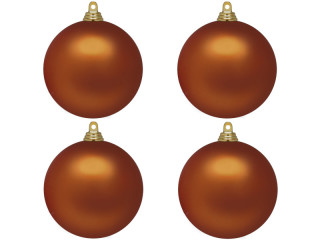 boule de Noël B1 mat cuivre, Ø 10cm, 4 pcs.