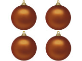 Weihnachtskugel B1 matt kupfer, Ø 10cm, 4 Stück
