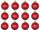 Weihnachtskugel B1 glitter rot, Ø 6cm, 12 Stück