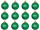 Weihnachtskugel B1 glitter grün, Ø 6cm, 12 Stück