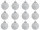 boule de Noël B1 scintillant blanc, Ø 6cm, 12 pcs.
