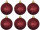 Weihnachtskugel B1 glitter bordeaux, Ø 8cm, 6 Stück