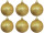 boule de Noël B1 scintillant or, Ø 8cm, 6 pcs.