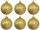 Weihnachtskugel B1 glitter gold, Ø 8cm, 6 Stück