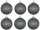 christmas ball B1 glitter steel-grey, Ø 8cm, 6 pcs.