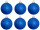 christmas ball B1 glitter blue, Ø 8cm, 6 pcs.