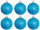Weihnachtskugel B1 glitter eisblau, Ø 8cm, 6 Stück