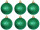 Weihnachtskugel B1 glitter grün, Ø 8cm, 6 Stück