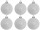 christmas ball B1 glitter white, Ø 8cm, 6 pcs.
