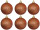 Weihnachtskugel B1 glitter kupfer, Ø 8cm, 6 Stück