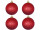 Weihnachtskugel B1 glitter rot, Ø 10cm, 4 Stück