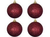 Weihnachtskugel B1 glitter bordeaux, Ø 10cm, 4...