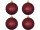 Weihnachtskugel B1 glitter bordeaux, Ø 10cm, 4 Stück