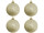 Weihnachtskugel B1 glitter champagner, Ø 10cm, 4 Stück