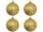 boule de Noël B1 scintillant or, Ø 10cm, 4 pcs.