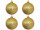 Weihnachtskugel B1 glitter gold, Ø 10cm, 4 Stück