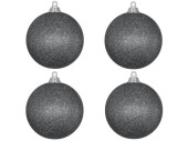 boule de Noël B1 scintillant gris acier, Ø...