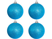 Weihnachtskugel B1 glitter eisblau, Ø 10cm, 4...