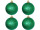 christmas ball B1 glitter green, Ø 10cm, 4 pcs.