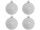 christmas ball B1 glitter white, Ø 10cm, 4 pcs.